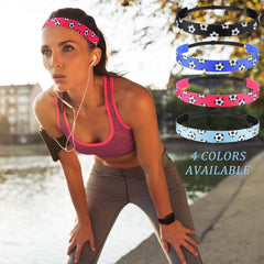 SATINIOR banda para cabello deportiva azul claro sujeta sin irritar durante entrenamiento