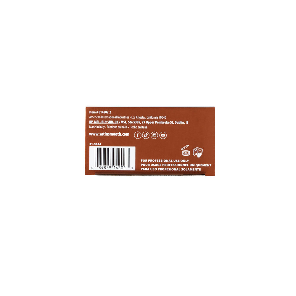 SATIN SMOOTH 35 oz packaging for longer waxing sessions.