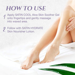 SATIN SMOOTH Aloe Vera Gel formato profesional para sesiones repetidas.