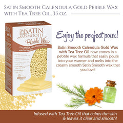 SATIN SMOOTH Calendula Gold jar with beads ready to pour.