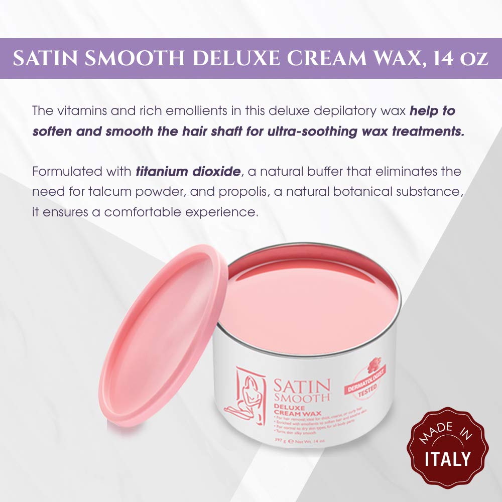 SATIN SMOOTH formula supports dry skin with conditioning emollients