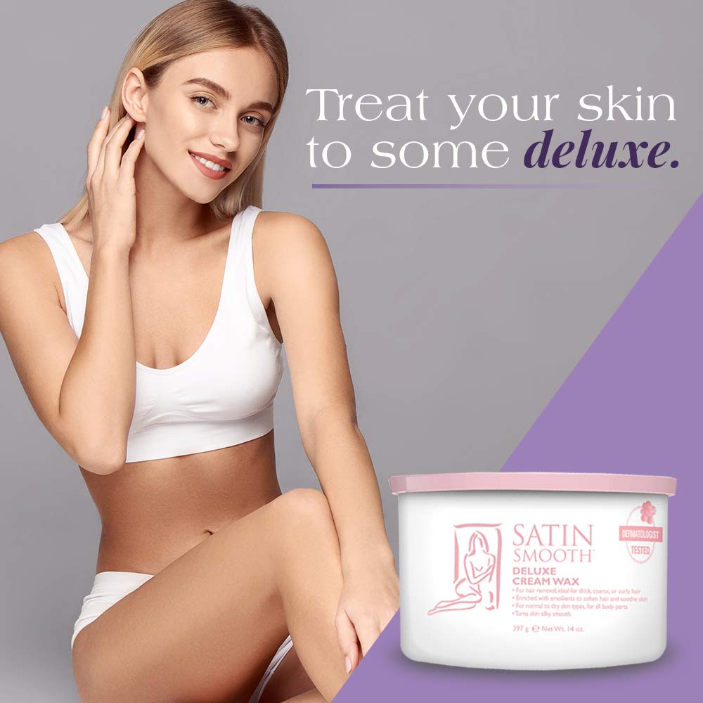 SATIN SMOOTH wax on legs and bikini area for versatility