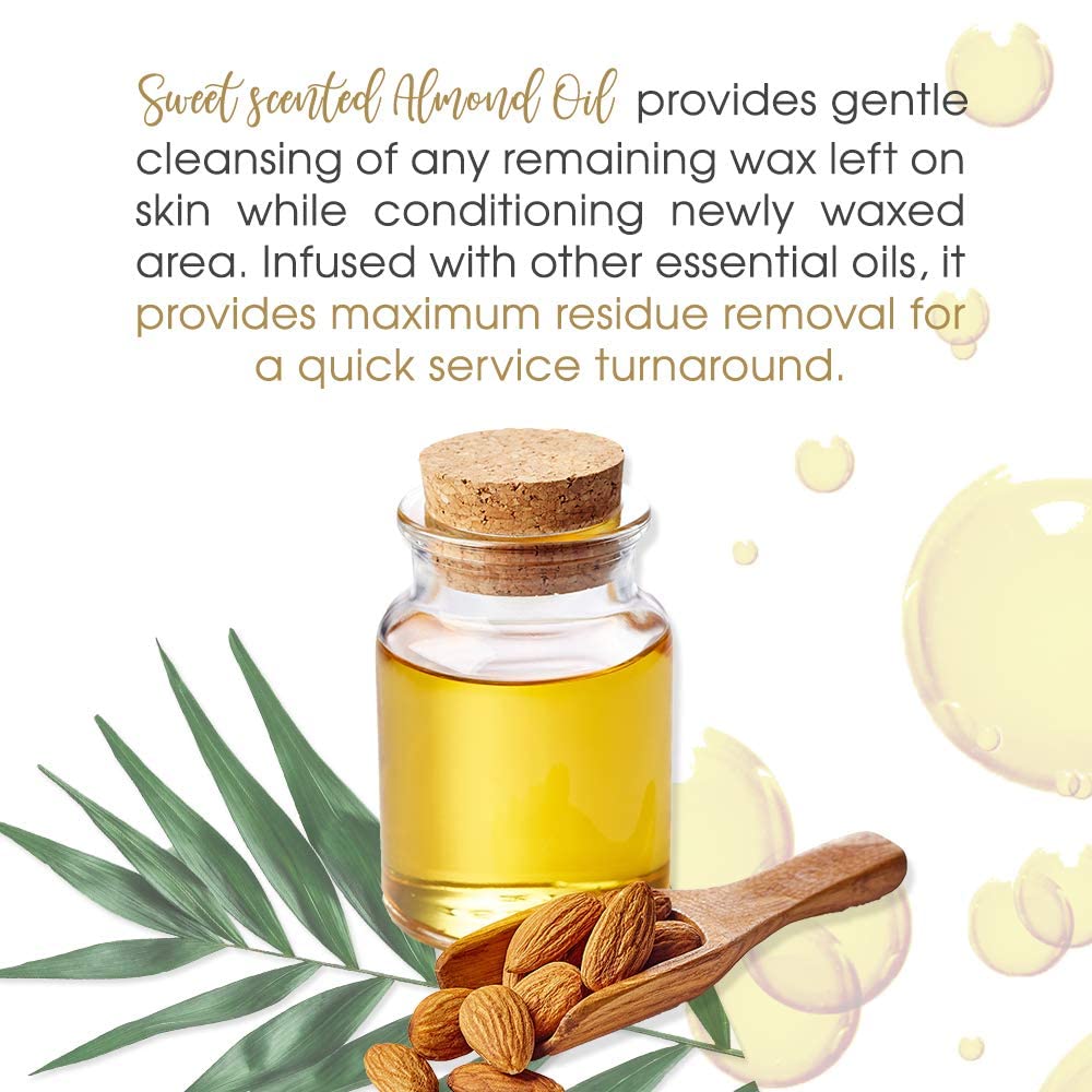 SATIN SMOOTH Release on skin for quick post-wax cleansing and moisturization.