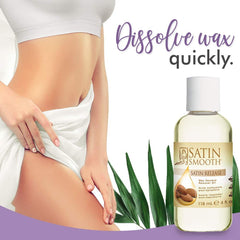 SATIN SMOOTH Release small bottle on shelf ready for post-wax care.