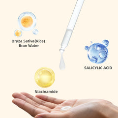 Satnkemi Peel Shot Glow, enfoque en arroz negro, exfoliación suave para renovar la piel.
