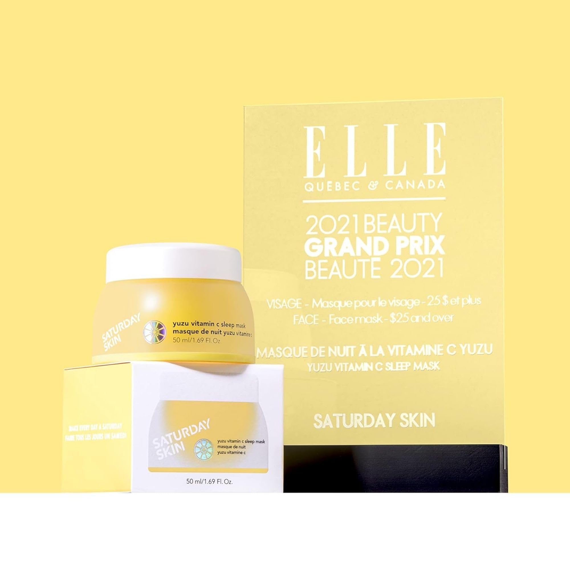 Saturday Skin Yuzu overnight glow concept after waking.