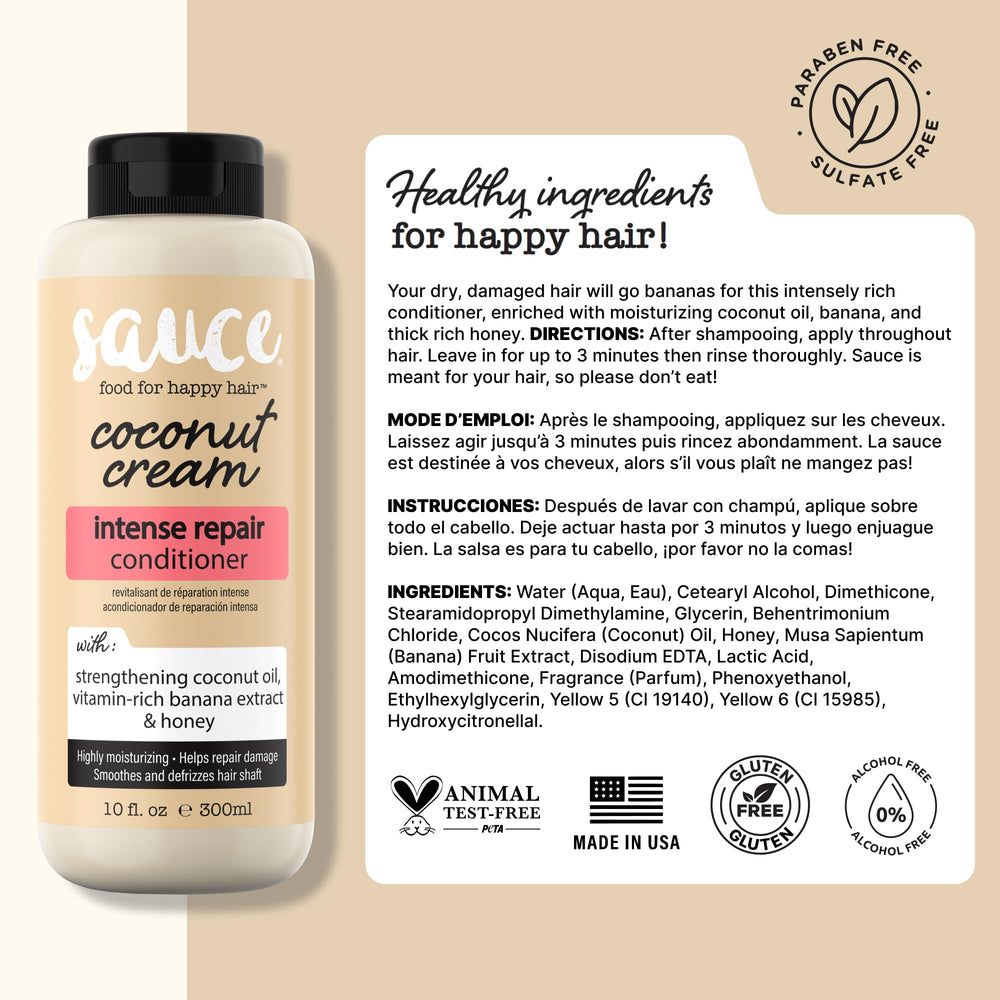 SAUCE BEAUTY Acondicionador Crema de Coco: rutina diaria en el baño