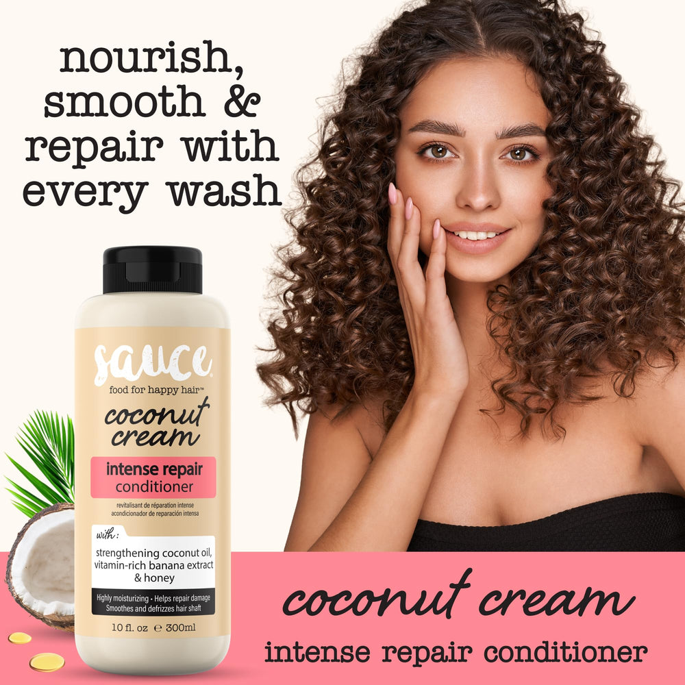 SAUCE BEAUTY Acondicionador Crema de Coco: textura cremosa para distribuir fácilmente