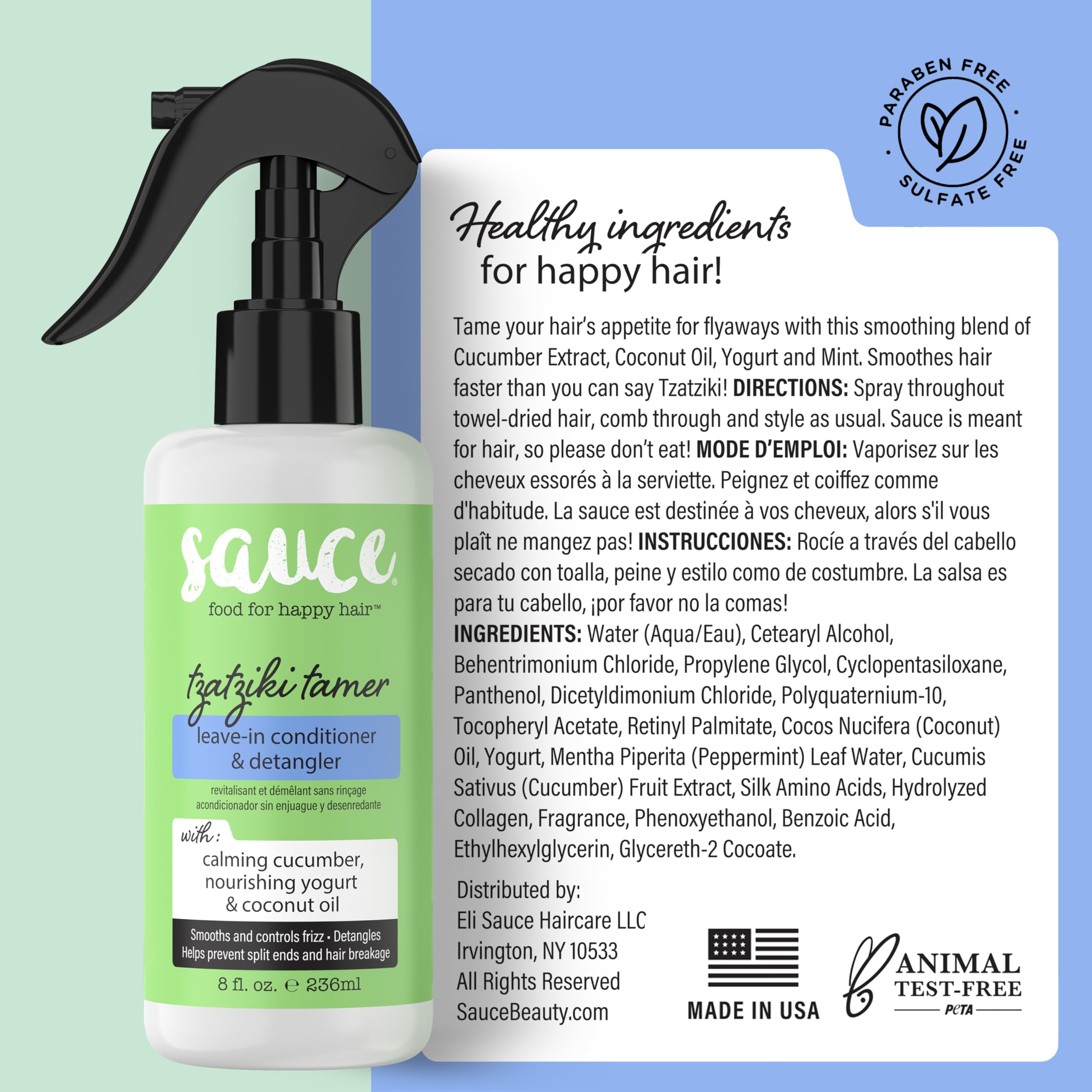 SAUCE BEAUTY Envase práctico para uso diario en baño.