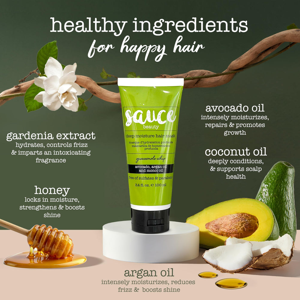 Control del frizz con Sauce Beauty Guacamole para cabello suave