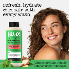 SAUCE Intense Repair Shampoo: espuma cremosa que hidrata cabello dañado durante la ducha.