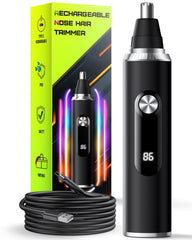 Savilab nose hair trimmer front view highlighting compact on the go design