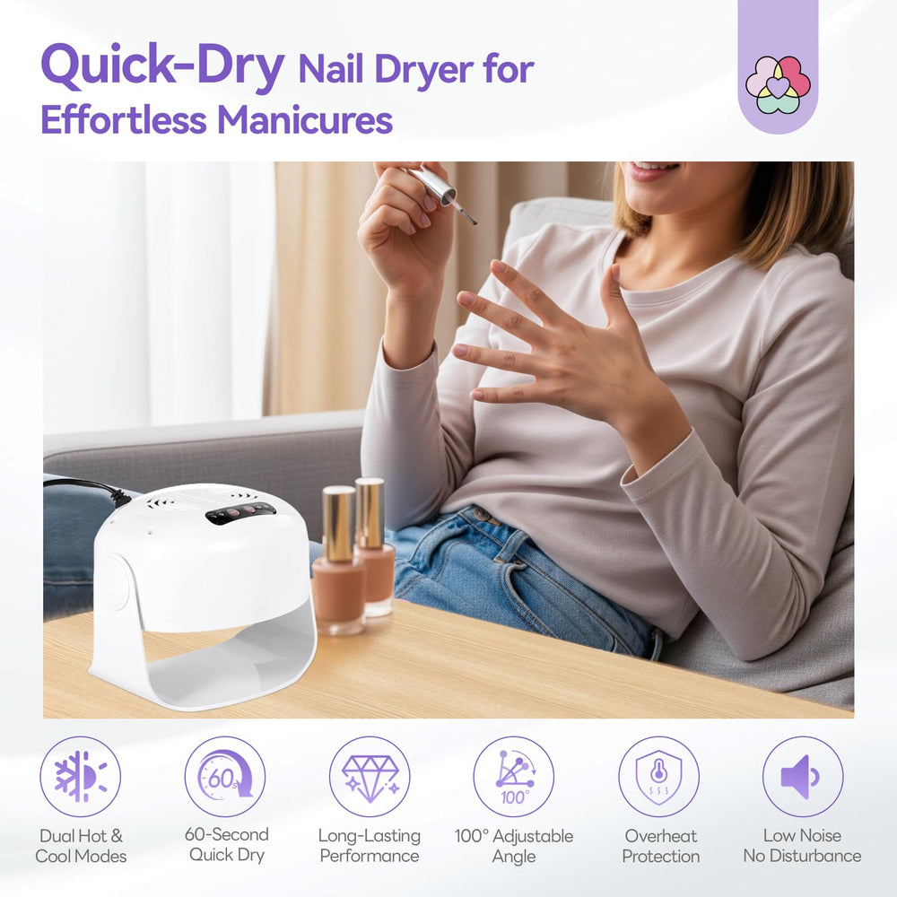 SAVILAND 600W nail dryer in a busy salon speeds up regular polish drying