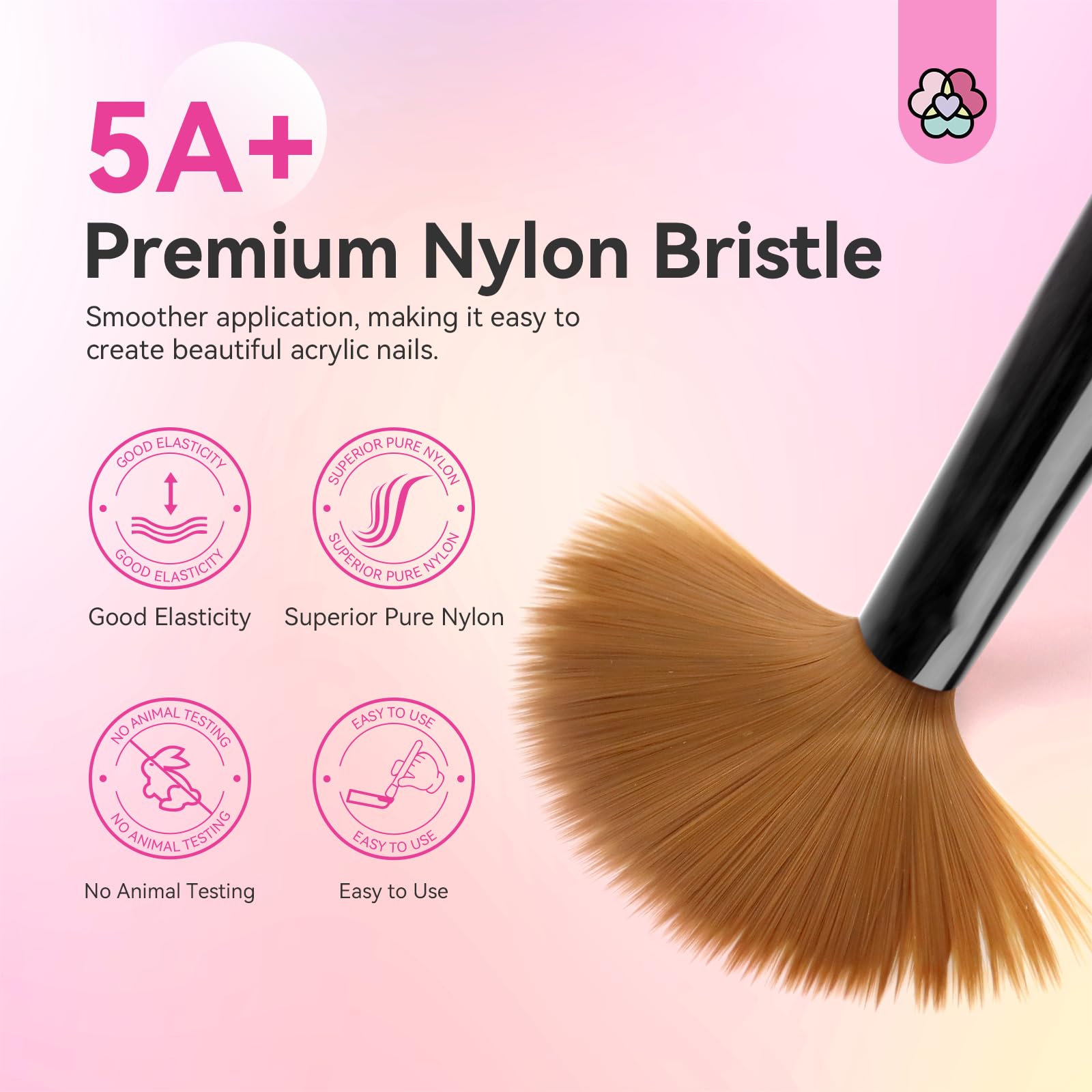 SAVILAND brush with 5A+ nylon bristles for smooth powder application.