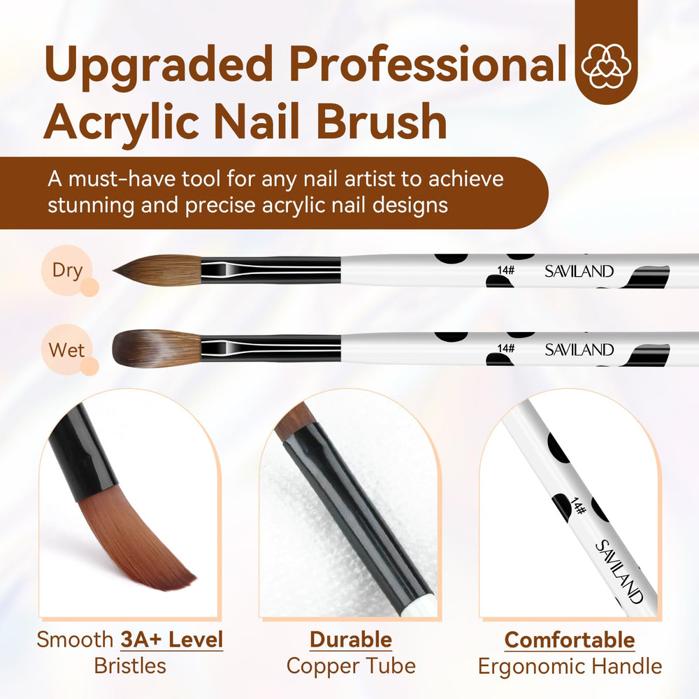 SAVILAND metal locking design keeps brush tips secure during use.