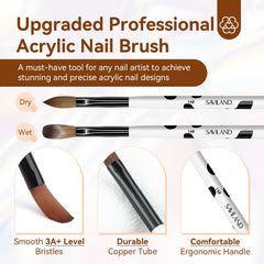 SAVILAND metal locking design keeps brush tips secure during use.
