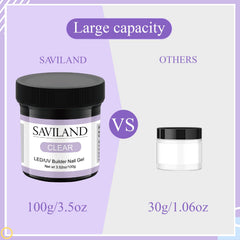 Aplicación de extensiones con SAVILAND para uñas realistas y fácil modelado.