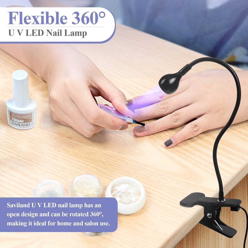 SAVILAND clip mount keeps the lamp steady on your desk during sessions.