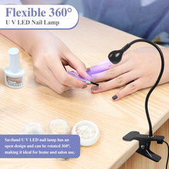 SAVILAND clip mount keeps the lamp steady on your desk during sessions.