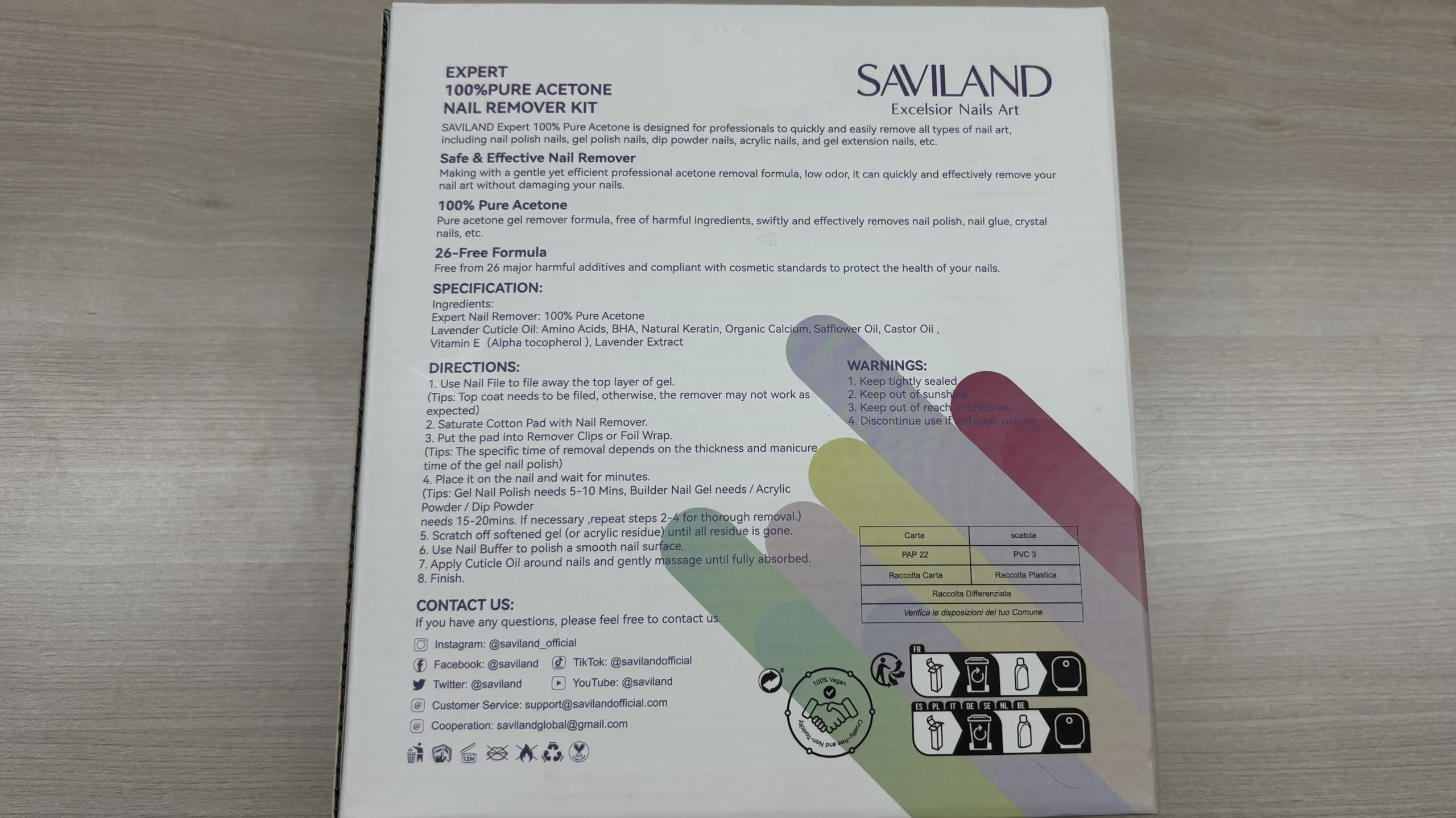 SAVILAND clips-uñas aseguran fijación y precisión en la remoción