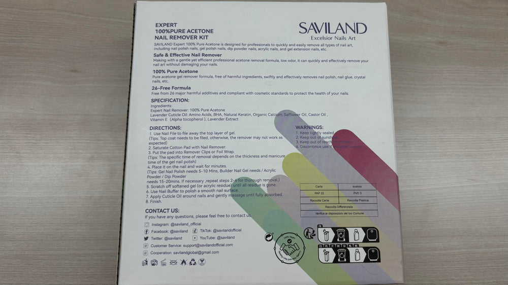 SAVILAND clips-uñas aseguran fijación y precisión en la remoción