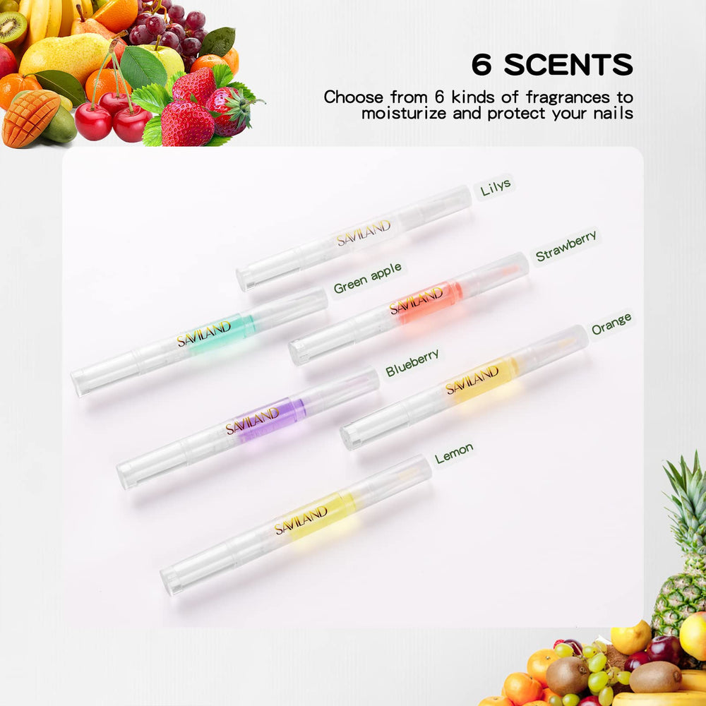 SAVILAND cuticle oil pen orange flavor bottle showing hydration for cuticles.
