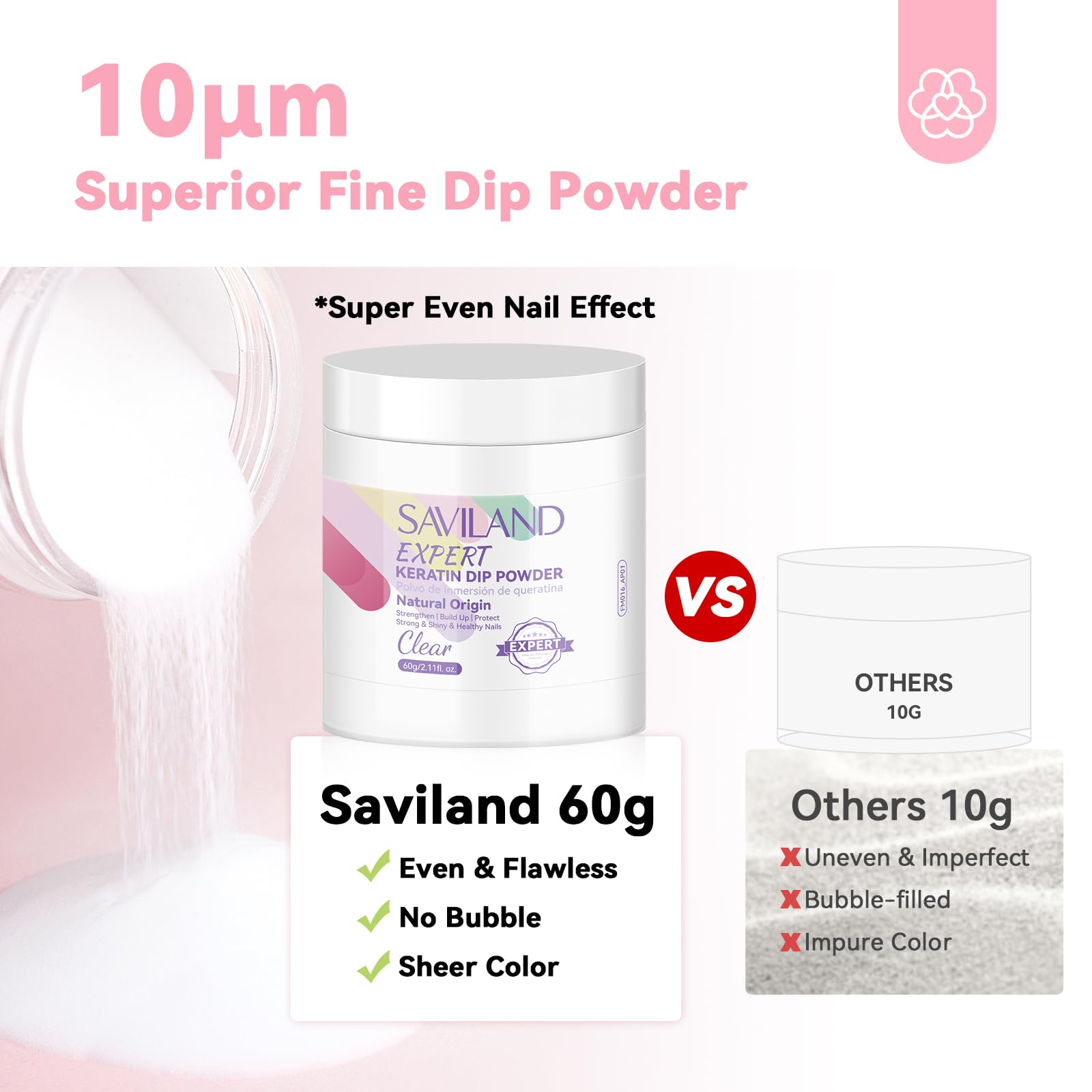 SAVILAND dip sin lampara, secado rapido y cuidado de la piel, ideal para principiantes.