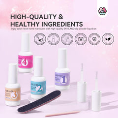SAVILAND dip top coat bottle for shiny, long-lasting finish.