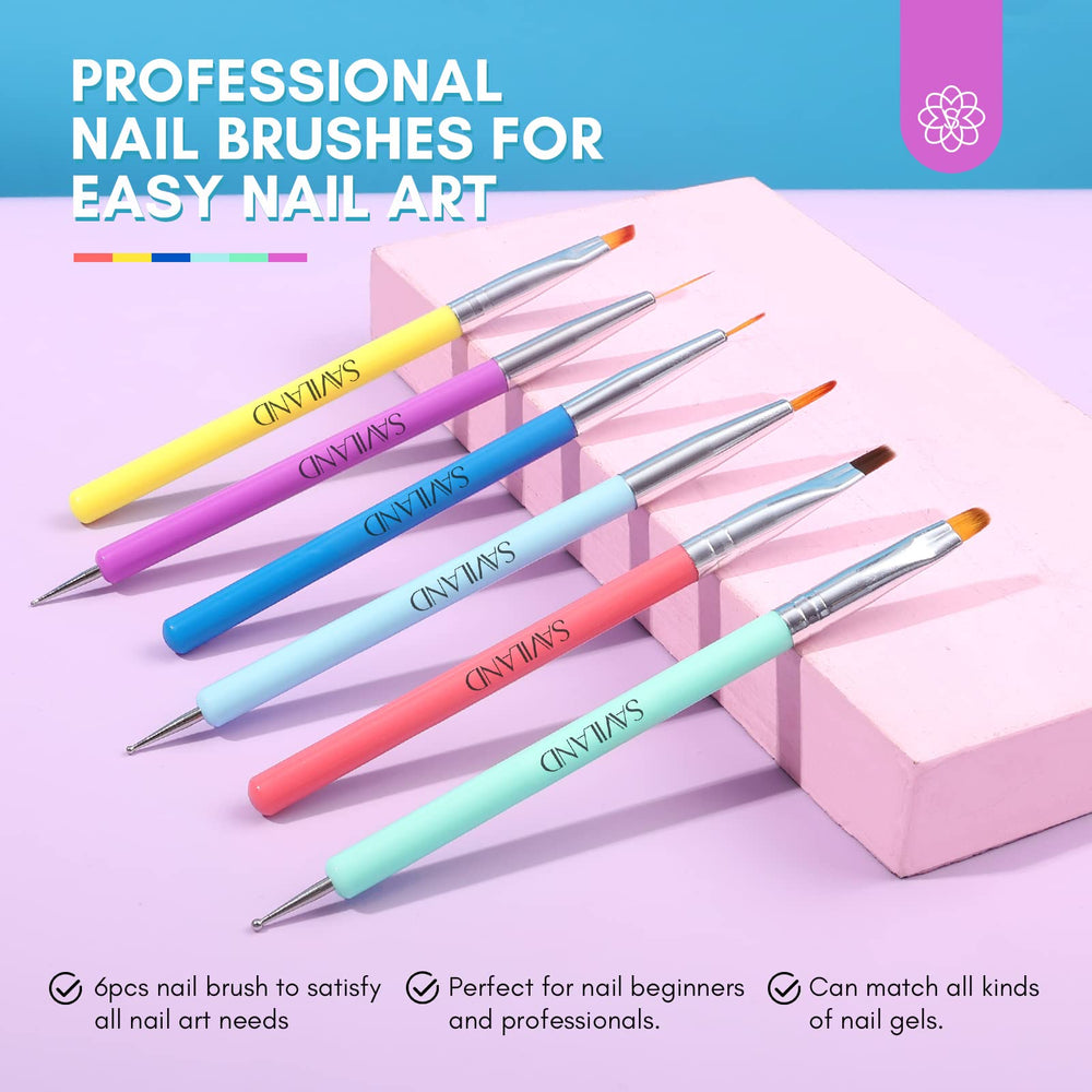 SAVILAND dual-end brush offering versatile strokes for liner and dotting work