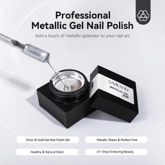 Gel de pintura metálica 3D de SAVILAND para diseños creativos en uñas.