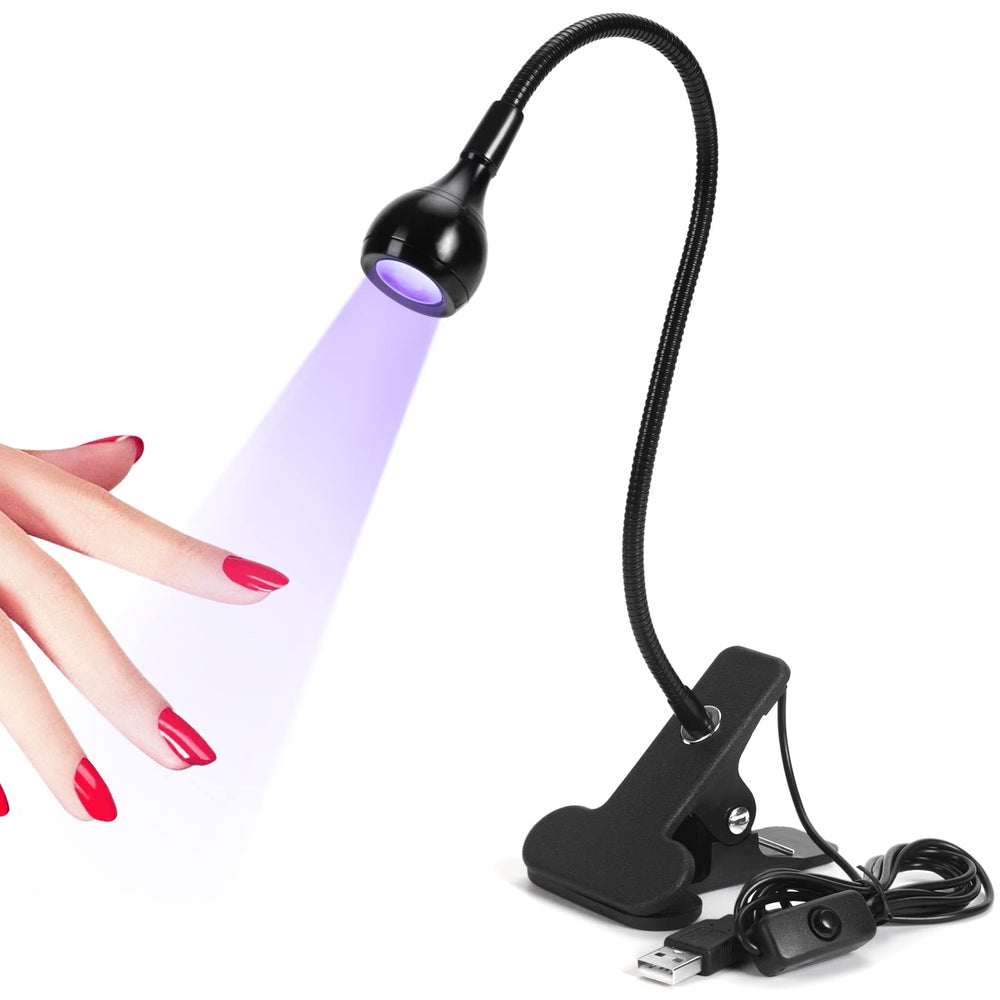 SAVILAND gooseneck UV nail lamp front view ready for precise gel polish curing.