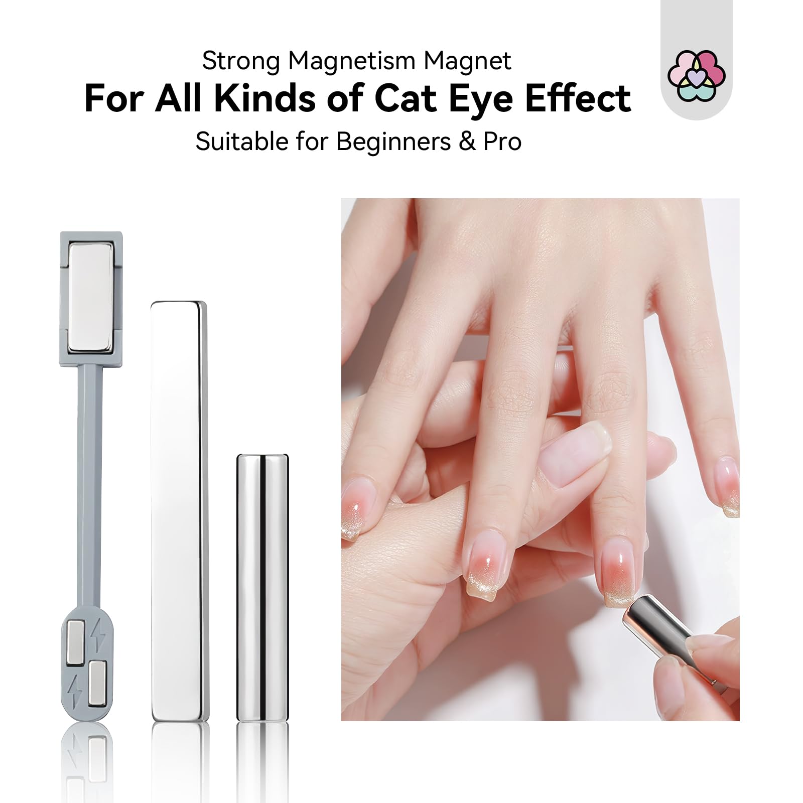 Saviland imán ojo de gato portátil: compacto para llevar en bolso de maquillaje.