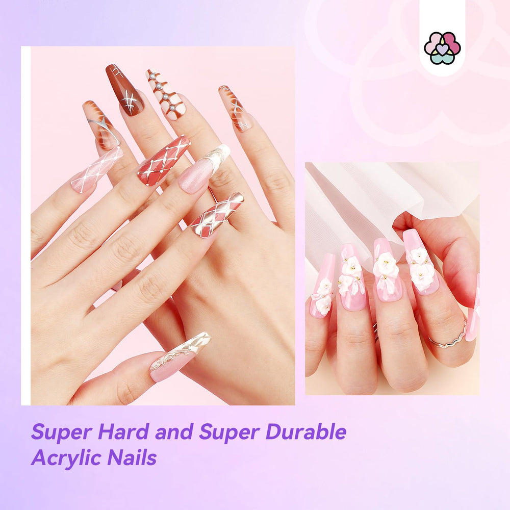 Conjunto completo SAVILAND para uñas acrílicas listo para usar.