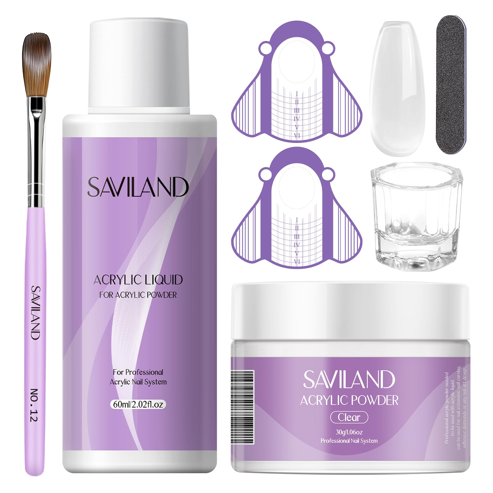SAVILAND kit-uñas acrílicas inicio: todo lo necesario para empezar uñas acrílicas en casa