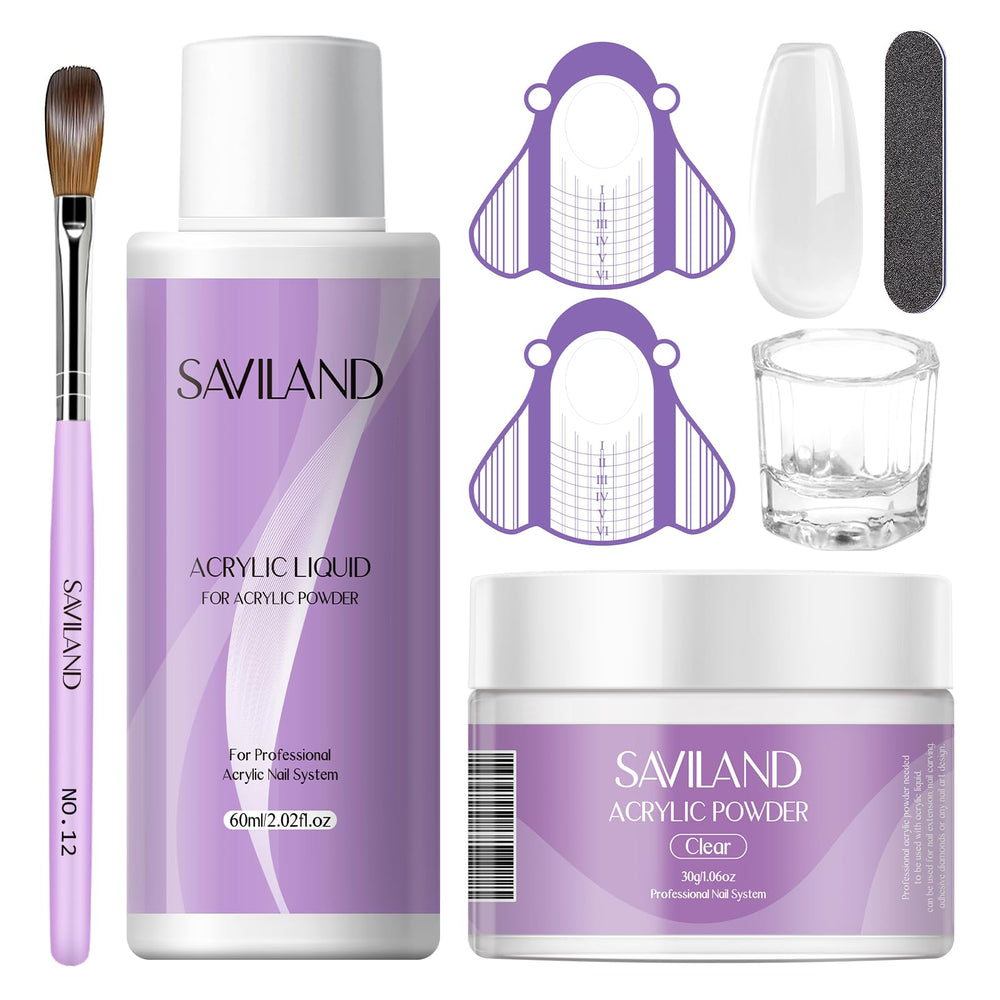 SAVILAND kit-uñas acrílicas inicio: todo lo necesario para empezar uñas acrílicas en casa