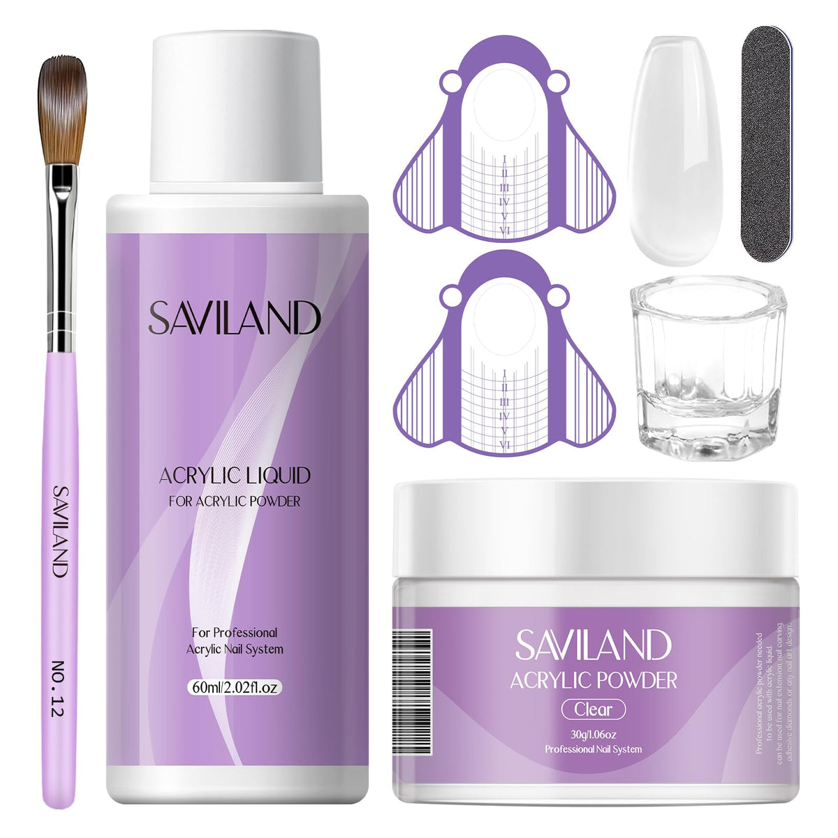 SAVILAND kit-uñas acrílicas inicio: todo lo necesario para empezar uñas acrílicas en casa