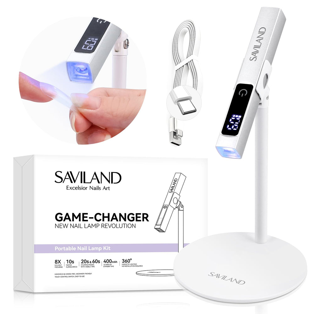 SAVILAND LED UV light with magnetic stand for hands-free curing at home