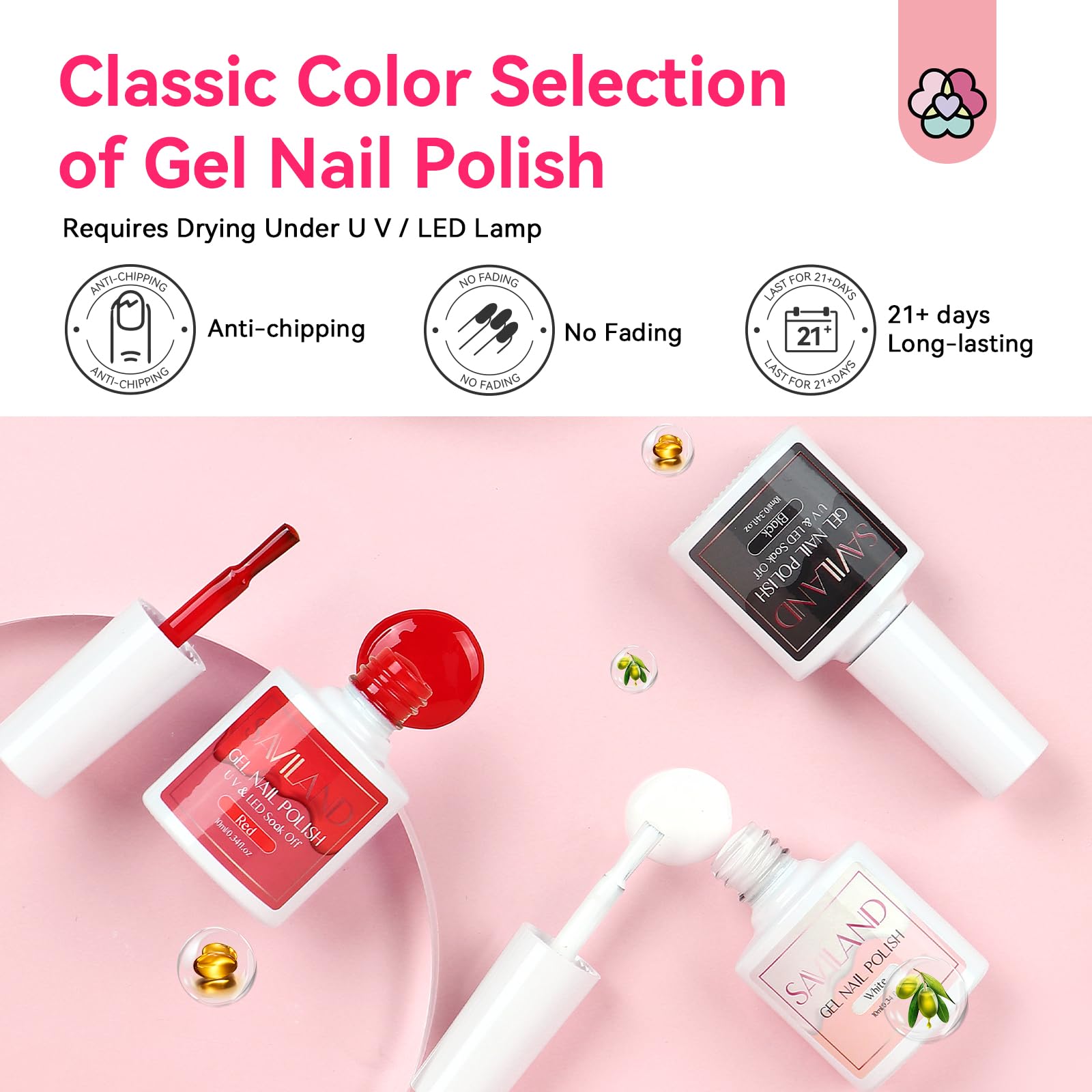 SAVILAND nail art decorations with glitters and rhinestones