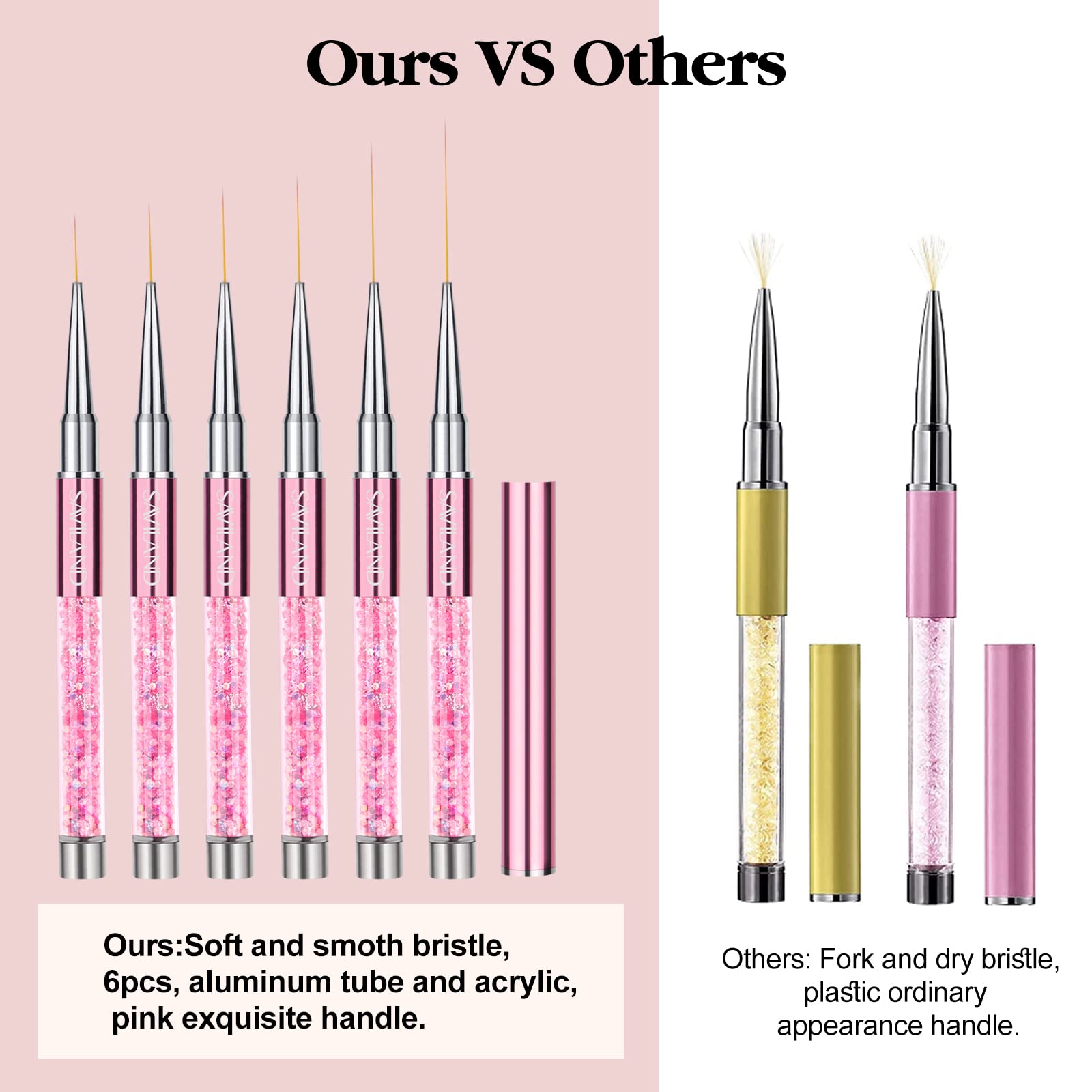 SAVILAND 17mm liner brush enables bold lines and larger shapes with control.