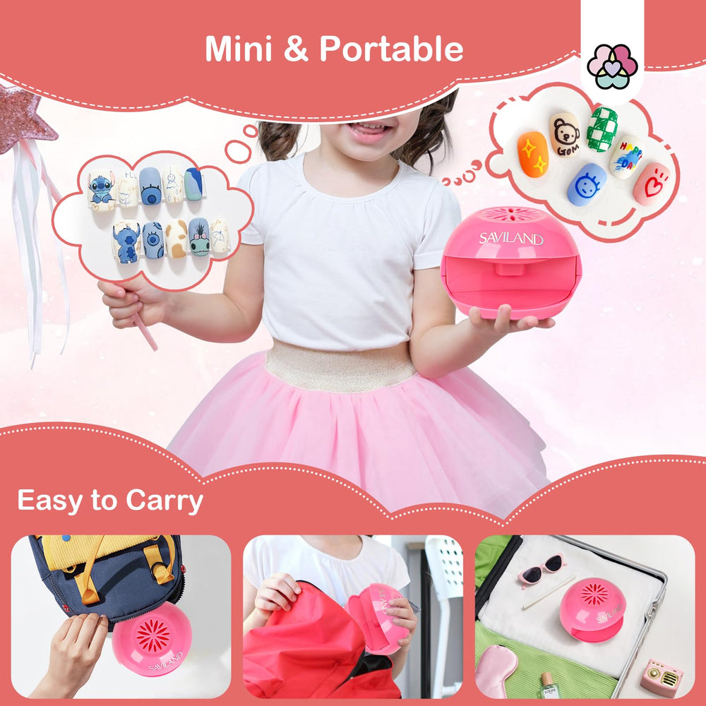 SAVILAND mini portable dryer fits bags for on-the-go manicures