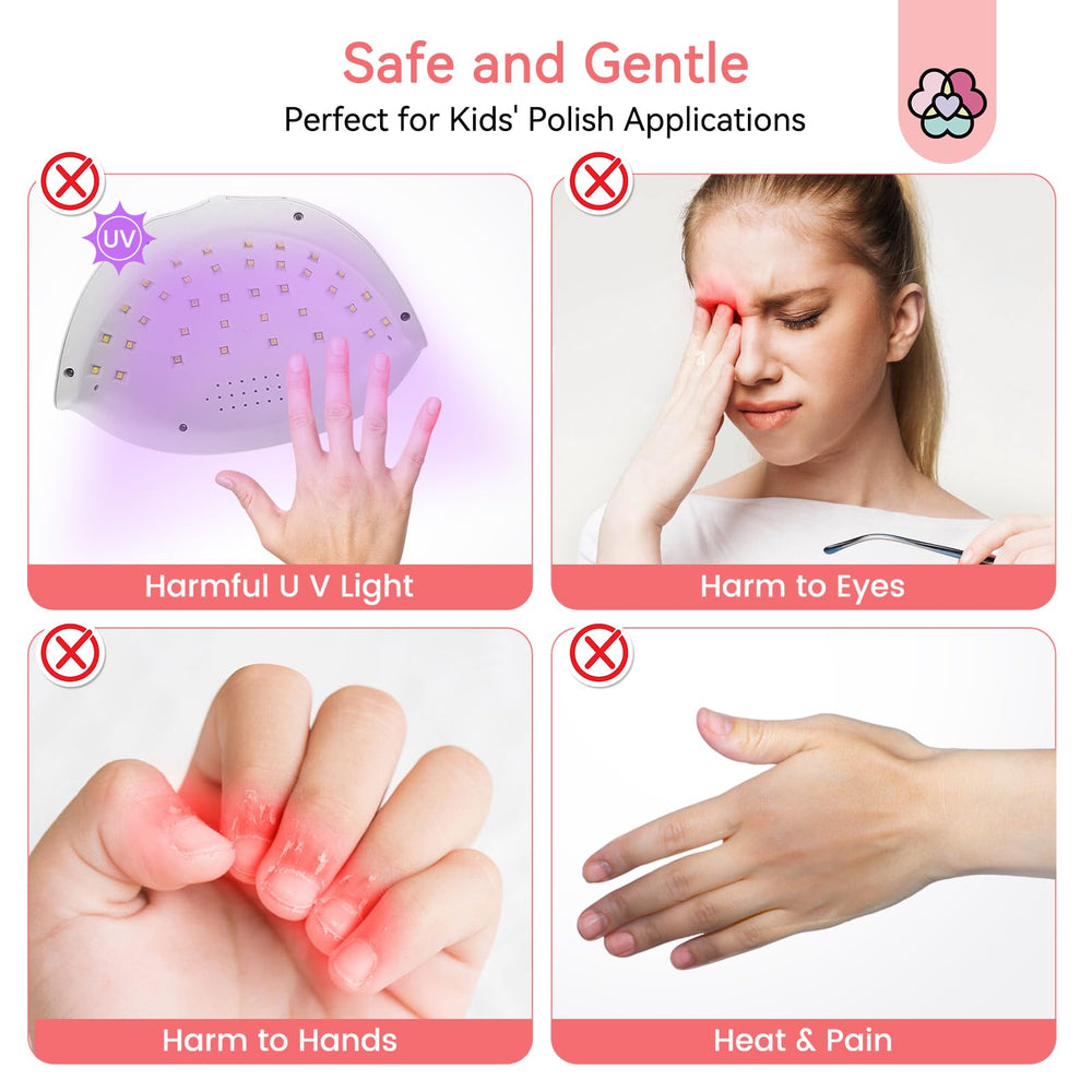 SAVILAND Nail Dryer no-uv-light design ensures eye-safe sessions.