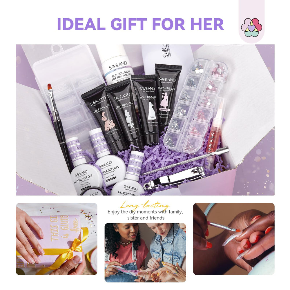 SAVILAND nail extension tool set for precise prep and sculpting.
