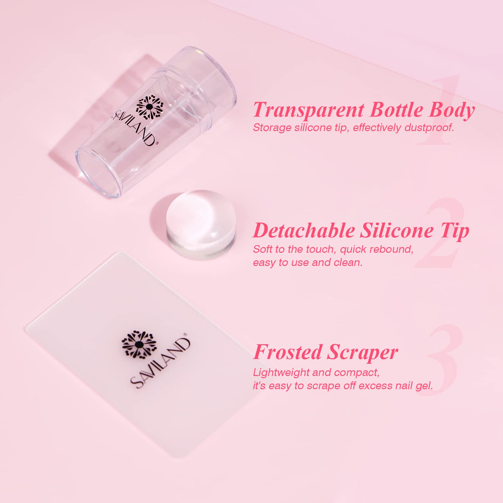 Saviland nail stamping scraper helps clean edges after each stamp.