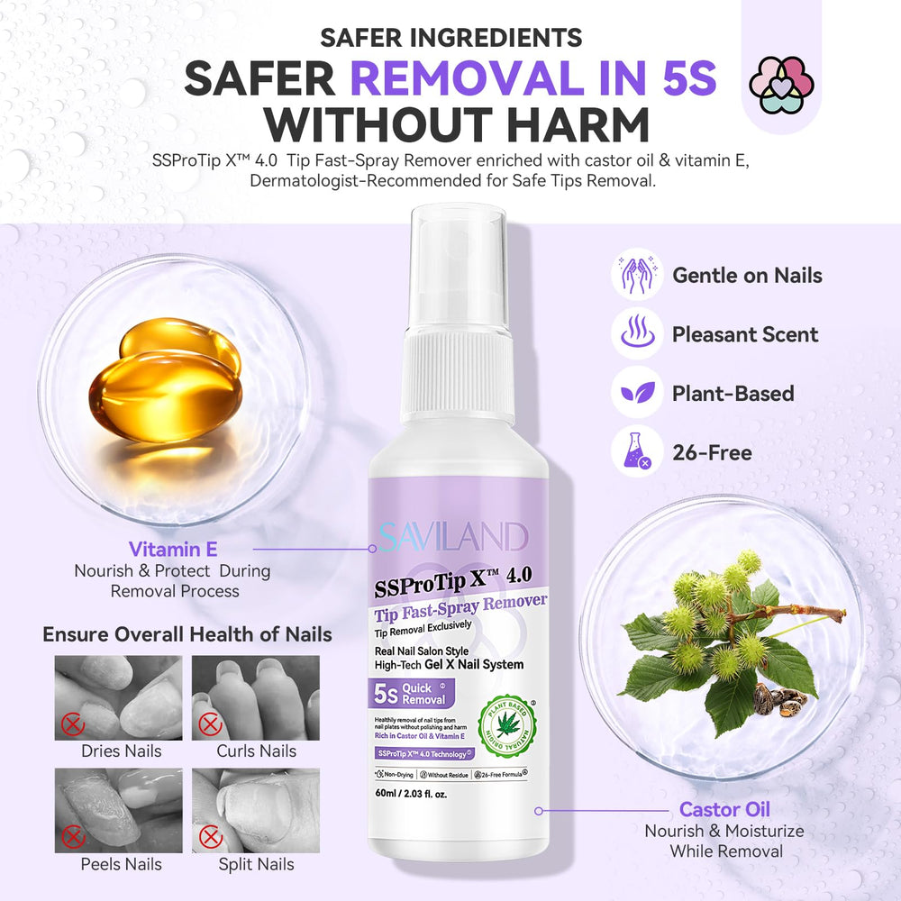 SAVILAND odorless remover spray emphasizes a pleasant removal experience.