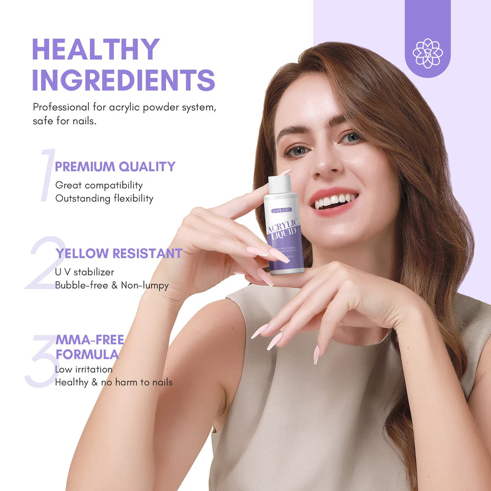 Saviland pincel nylon 3A+ para aplicación precisa del líquido y polvo.
