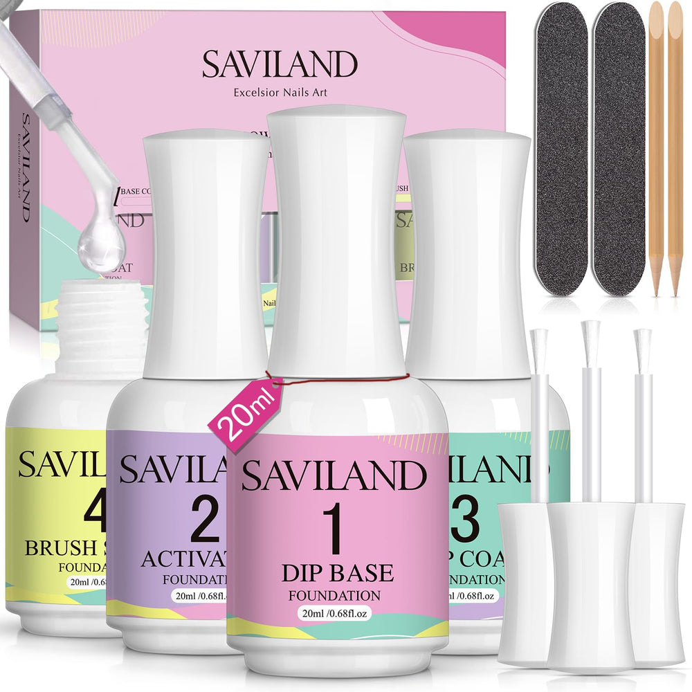 Base líquido SAVILAND para polvo de inmersión, aplicación suave y duradera.