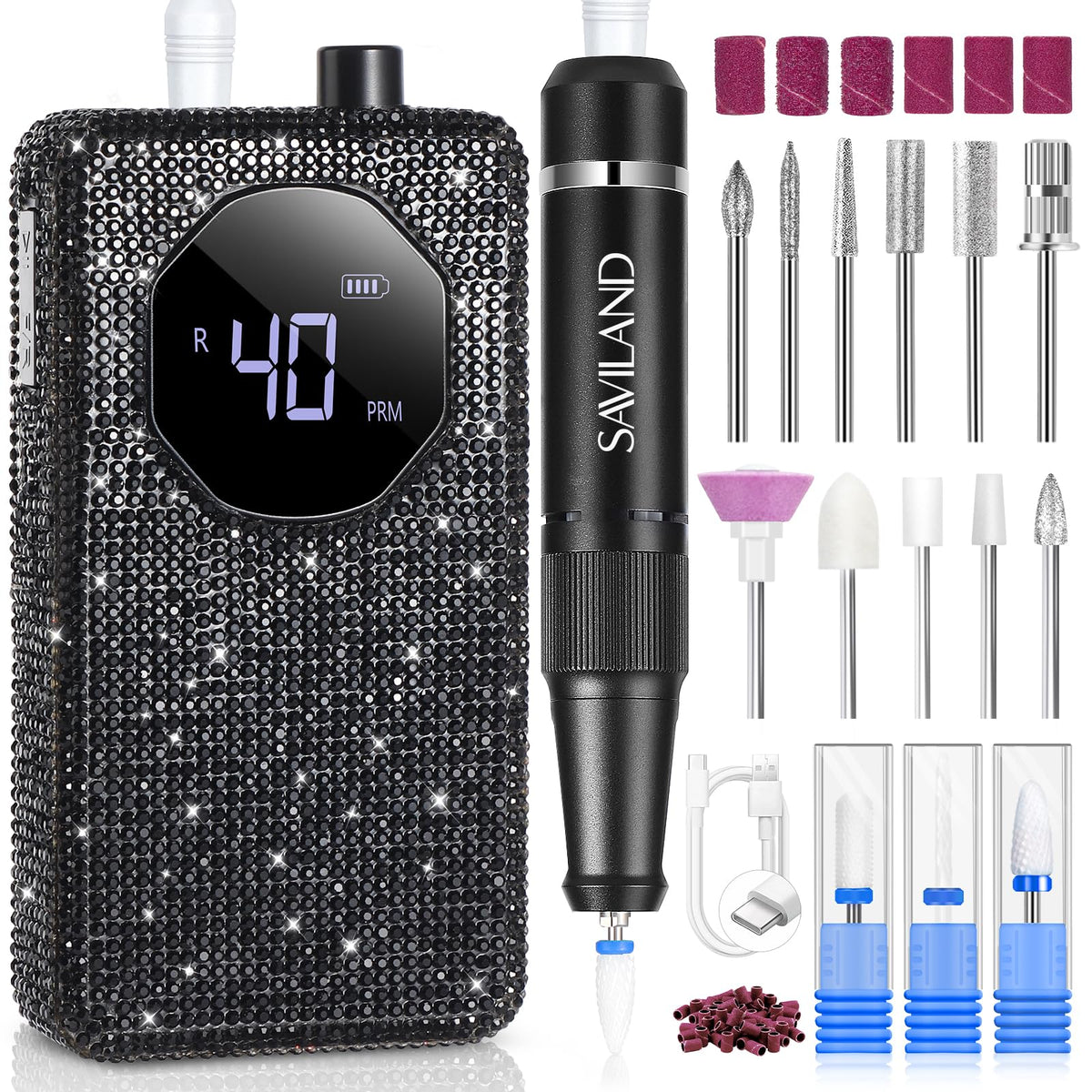 SAVILAND professional nail drill 40000rpm for quick gel removal in salons