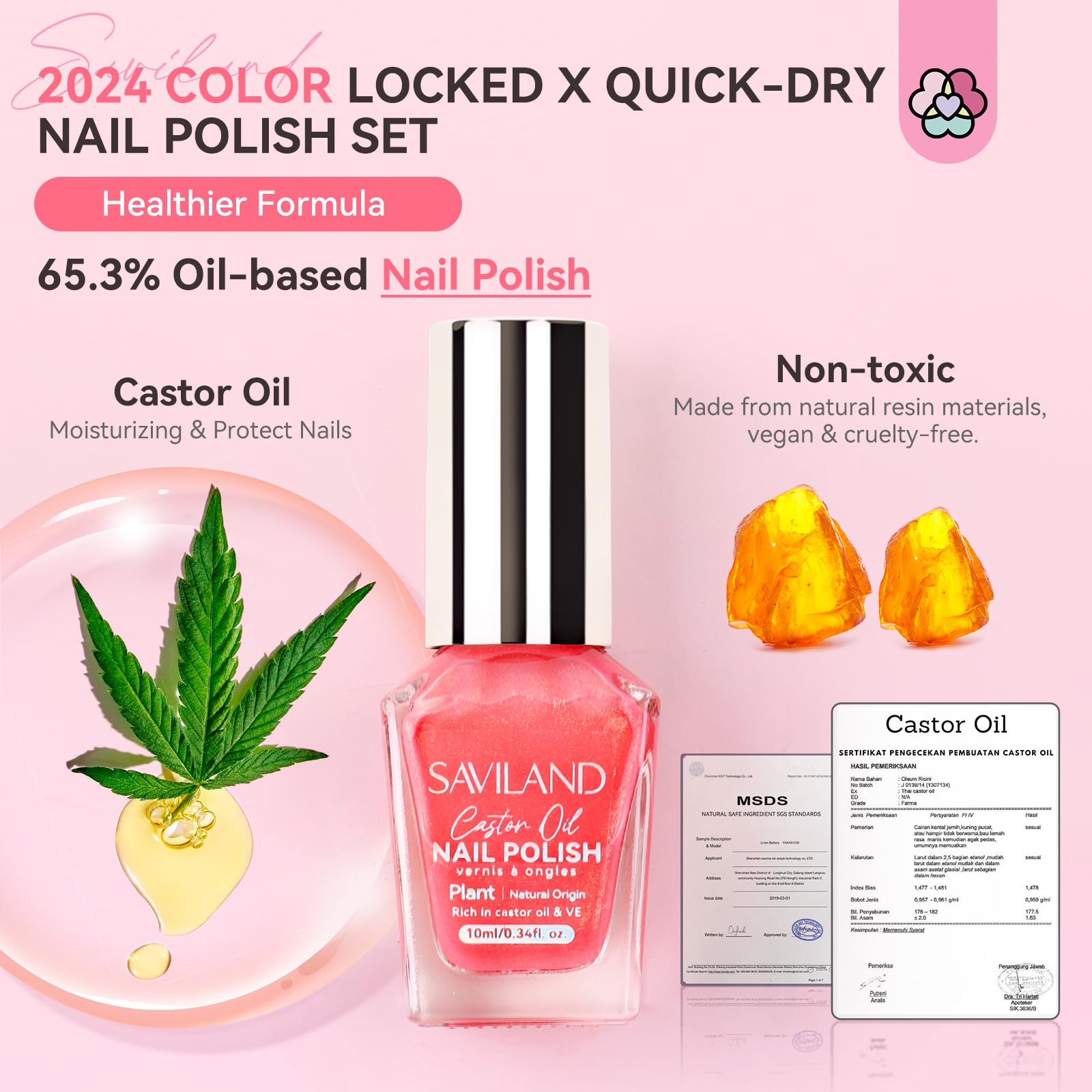 Regalo perfecto SAVILAND: set de esmaltes para amigas