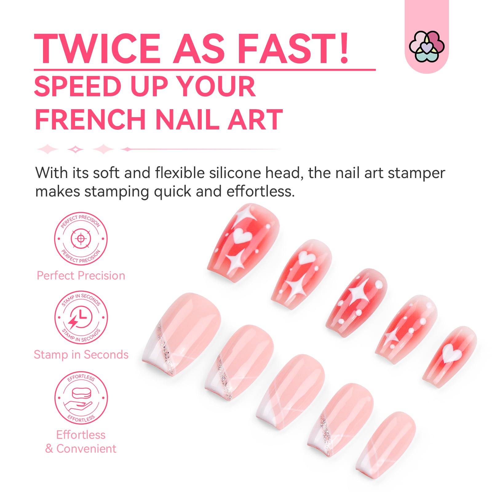 Saviland removable stamper heads enable easy cleaning.