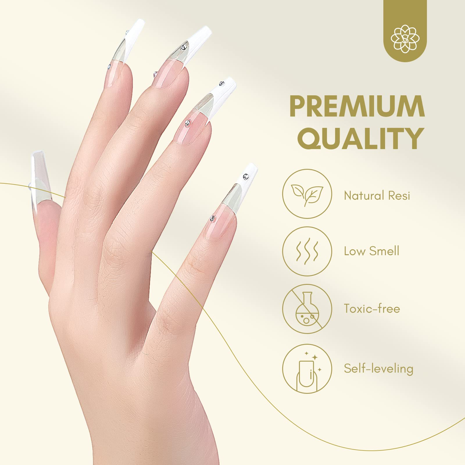 Set de manicura completo SAVILAND para uñas extensas y acabado profesional.